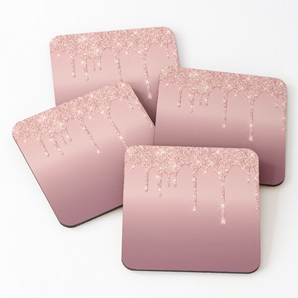 Item preview, Trendy Rose Gold Dripping Glitter Foil Background  designed and sold by TrendyGlitter.
