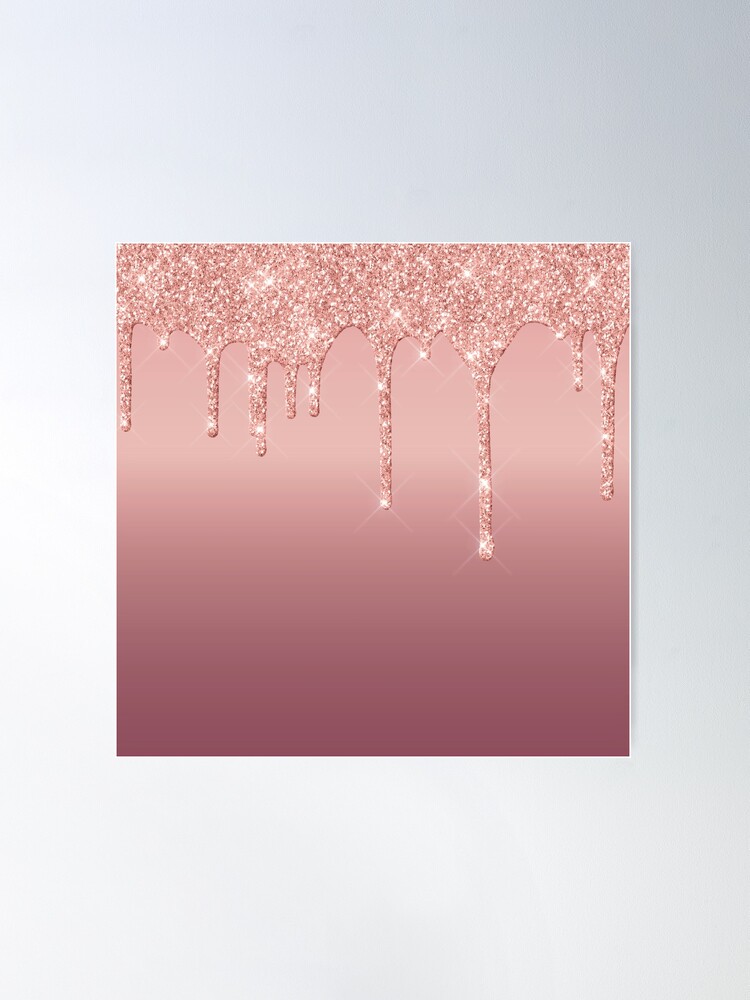 Trendy Rose Gold Redbubble | Dripping TrendyGlitter for \