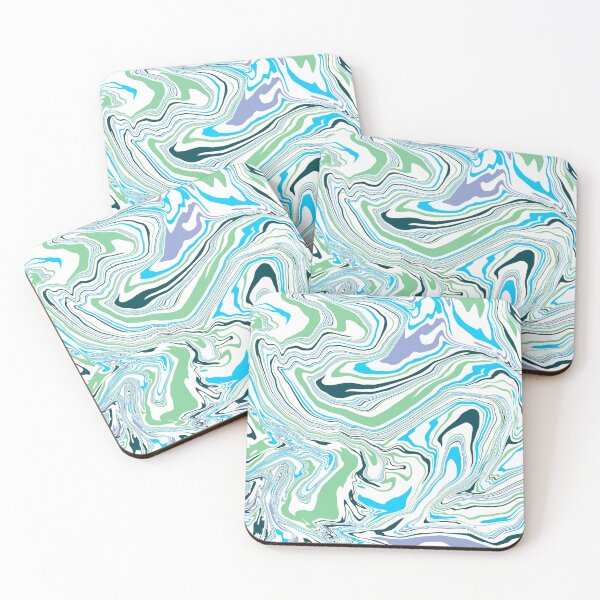 Item preview, peacock swirl marble pattern designed and sold by MGuyerArt.