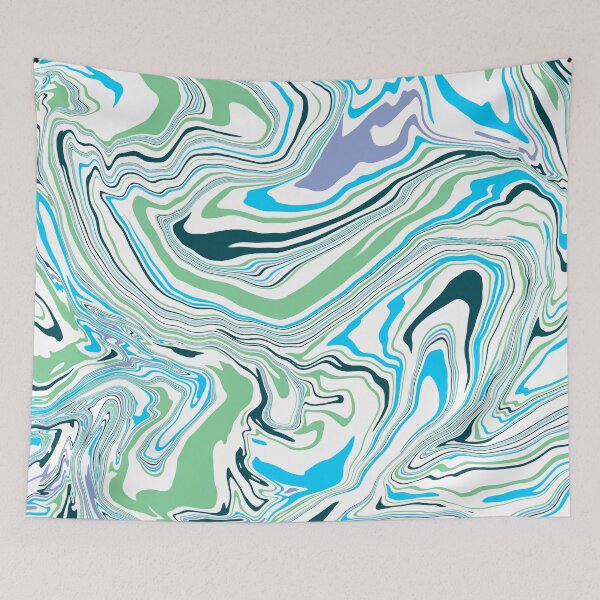 Item preview, peacock swirl marble pattern designed and sold by MGuyerArt.