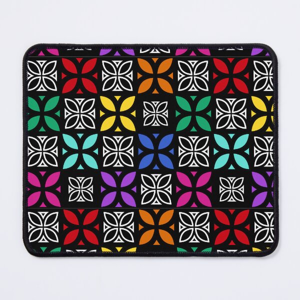 Item preview, Pasifika Nonu 1 Pattern - Rainbow Black 1 designed and sold by lolomastudio.