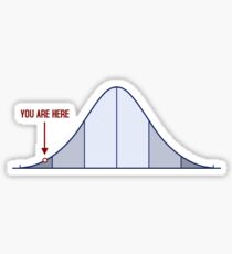 IQ Bell Curve You Are Here Sticker