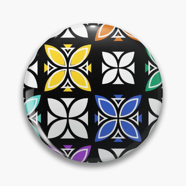 Item preview, Pasifika Nonu 1 Pattern - Rainbow Black 2 designed and sold by lolomastudio.