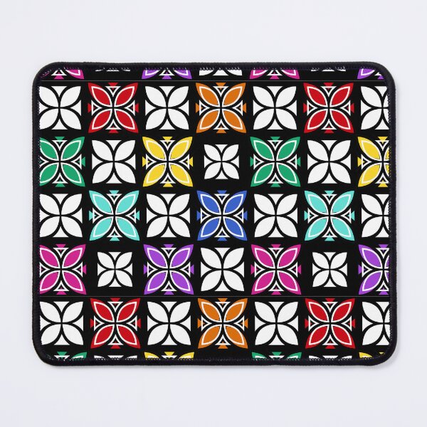 Item preview, Pasifika Nonu 1 Pattern - Rainbow Black 2 designed and sold by lolomastudio.