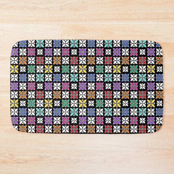 Item preview, Pasifika Nonu 1 Pattern - Rainbow Black 2 designed and sold by lolomastudio.