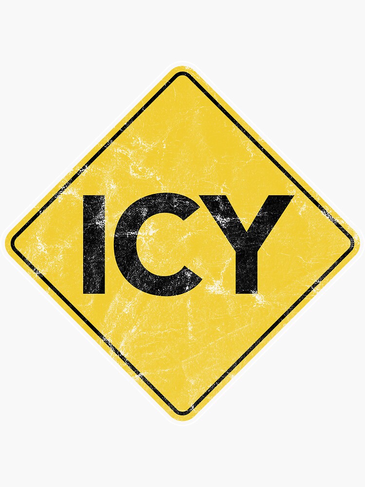 “Icy Road Sign USA” Sticker for Sale by twHistory | Redbubble