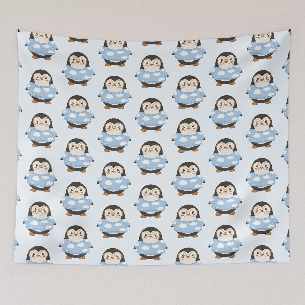 Item preview, Penguin with Glasses and Cloud Sweater designed and sold by happylilclouds.