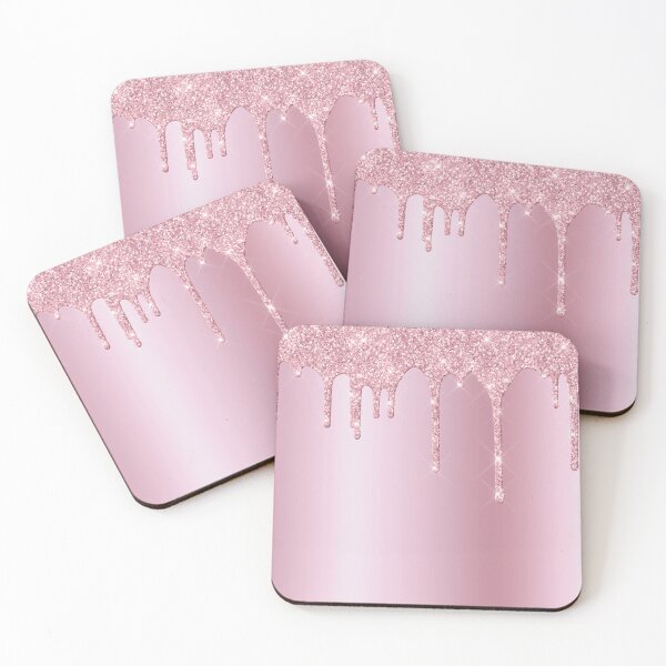Item preview, Rose Gold Dripping Glitter Foil Background  designed and sold by TrendyGlitter.