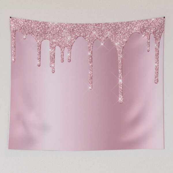 Item preview, Rose Gold Dripping Glitter Foil Background  designed and sold by TrendyGlitter.
