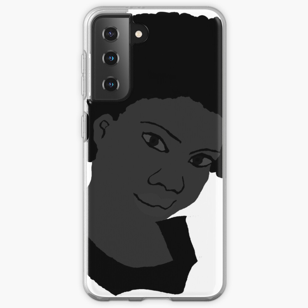 Natural Hair Afro Black & White Afro Tshirt Samsung Galaxy Phone Case