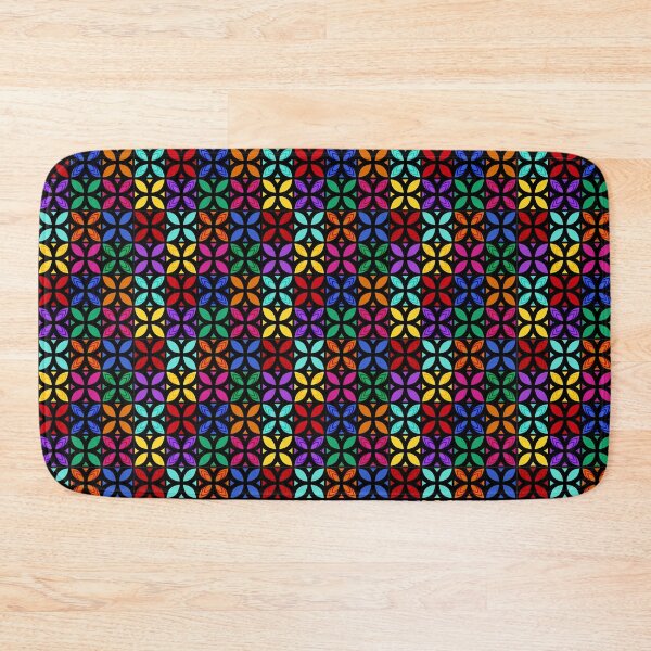 Item preview, Pasifika Nonu 1 Pattern - Rainbow Black 3 designed and sold by lolomastudio.