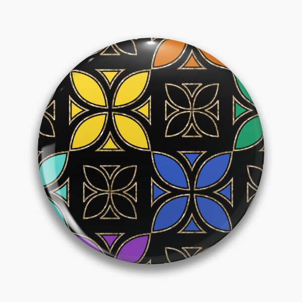 Item preview, Pasifika Nonu 1 Pattern - Rainbow Black 4 designed and sold by lolomastudio.