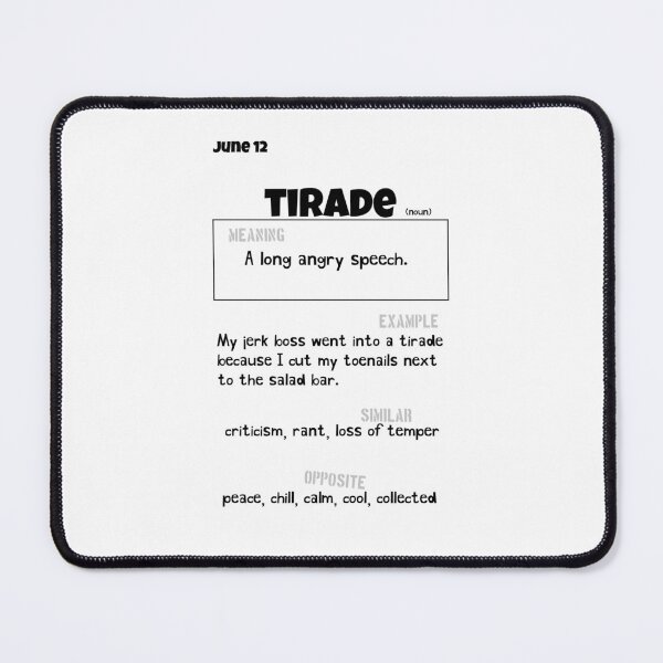 Item preview, June 12 Tirade designed and sold by Square Root of Squid.