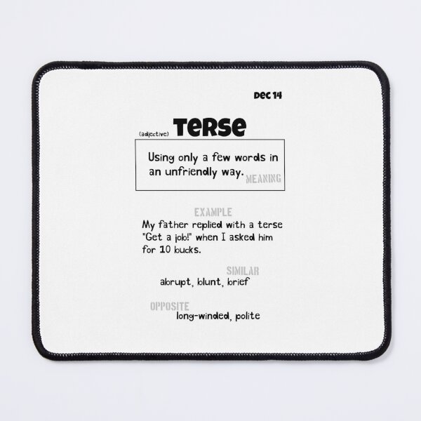 Item preview, December 14 Terse designed and sold by Square Root of Squid.