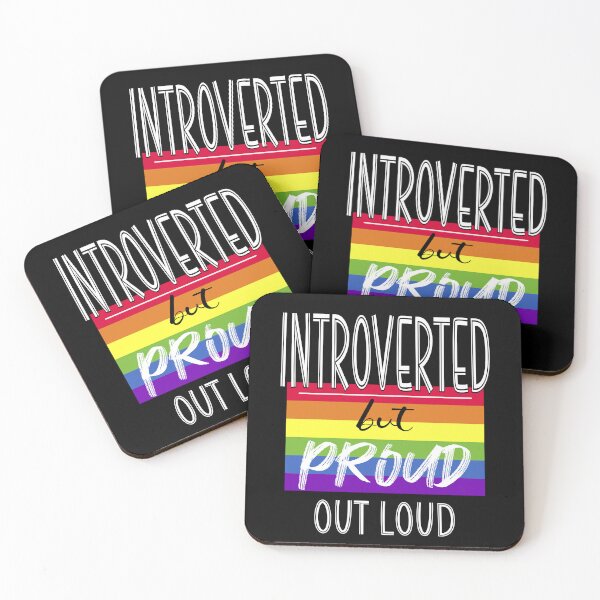 Item preview, Introverted but Proud Out Loud LGBT Gay Pride designed and sold by artfulnotebook.