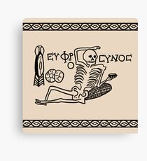 Be Cheerful, Live Well Skeleton Canvas Print
