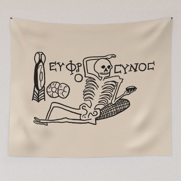 Item preview, Be Cheerful, Live Well Skeleton designed and sold by straungewunder.