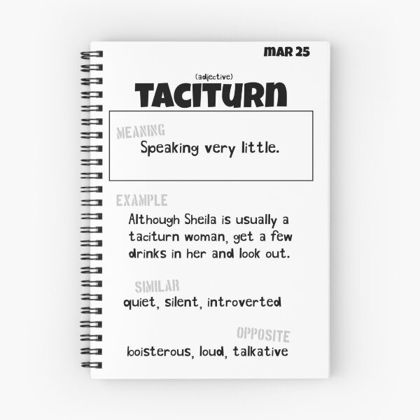 Item preview, March 25 Taciturn designed and sold by Square Root of Squid.