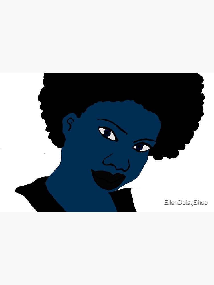 Afro blue Natural Hair Women by EllenDaisyShop