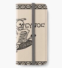 Vinilo o funda para iPhone Sé alegre, vive bien el esqueleto