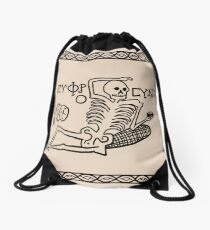 Mochila de cuerdas Sé alegre, vive bien el esqueleto