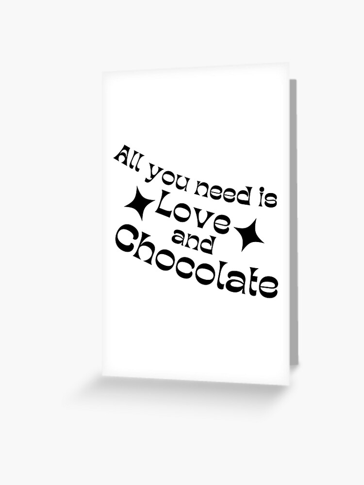 With love and chocolate' Carte de Voeux