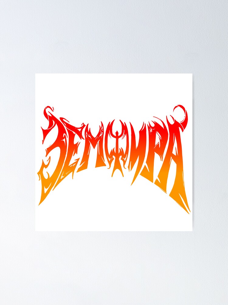 "Земфира/Zemfira Faux Heavy Metal Logo (Red & Orange, Lineless)" Poster ...