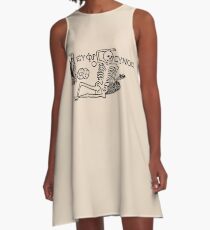 Be Cheerful, Live Well Skeleton A-Line Dress