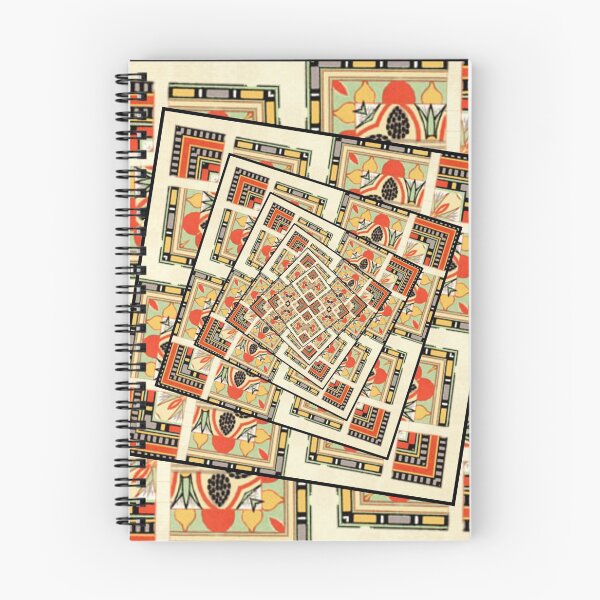 Item preview, Folklore Pattern Squares Twister Beige Orange Black designed and sold by EDDArt.