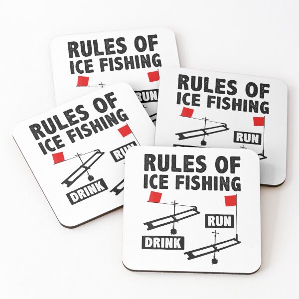 Item preview, Rules Of Ice Fishing Drink Run Ice Fisher Fishing Rod Fish designed and sold by southsidewears.