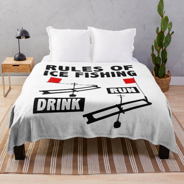 Item preview, Rules Of Ice Fishing Drink Run Ice Fisher Fishing Rod Fish designed and sold by southsidewears.