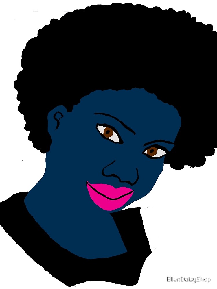 Beautiful Love Your Fro Black Brown Eyes PinkLips by EllenDaisyShop