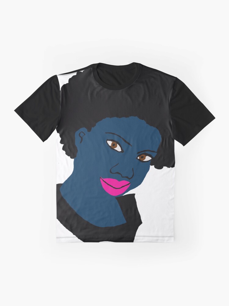 Alternate view of Beautiful Love Your Fro Black Brown Eyes PinkLips Graphic T-Shirt