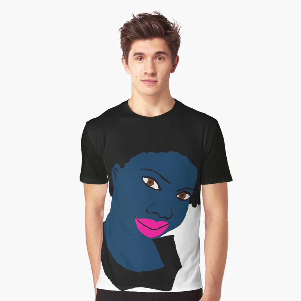 Beautiful Love Your Fro Black Brown Eyes PinkLips Graphic T-Shirt