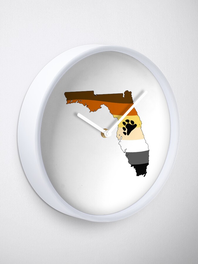 Thumbnail 1 of 4, Clock, Florida Bear Pride designed and sold by Gayesthetic.