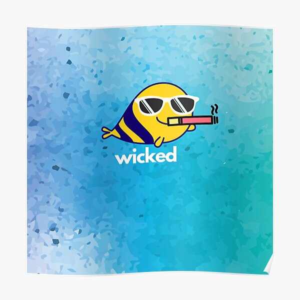 "Fish smoking a cigarette...what?" Poster for Sale by retrooutfitter