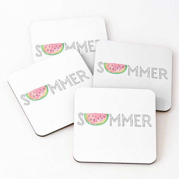 Item preview, Pink Watercolor Watermelon Dot Font Summer  designed and sold by MochaMeli.