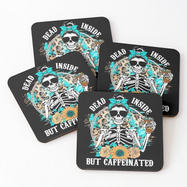 Item preview, Dead Inside But Caffeinated | Skeleton | Funny | Coffee Lovers  designed and sold by Ravenvine.