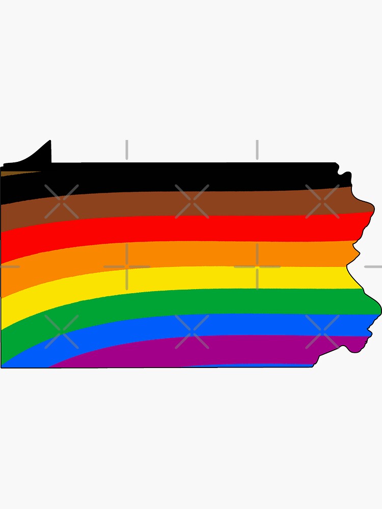 Thumbnail 3 of 3, Sticker, Pennsylvania Philly Pride (QPOC) designed and sold by Gayesthetic.