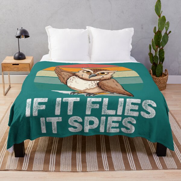 Item preview, if It Flies It Spies Funny Vintage Meme Bird Retro       designed and sold by TuXiangZi.