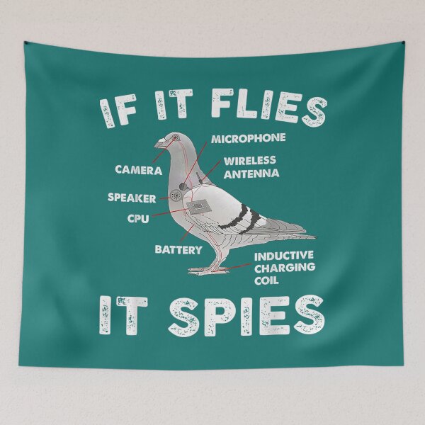 Item preview, If It Flies It Spies Pigeon Anatomy Bird Aren_t Real      designed and sold by TuXiangZi.