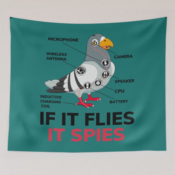 Item preview, If It Flies It Spies, Pigeon Anatomy Bird Aren_t Real   designed and sold by TuXiangZi.