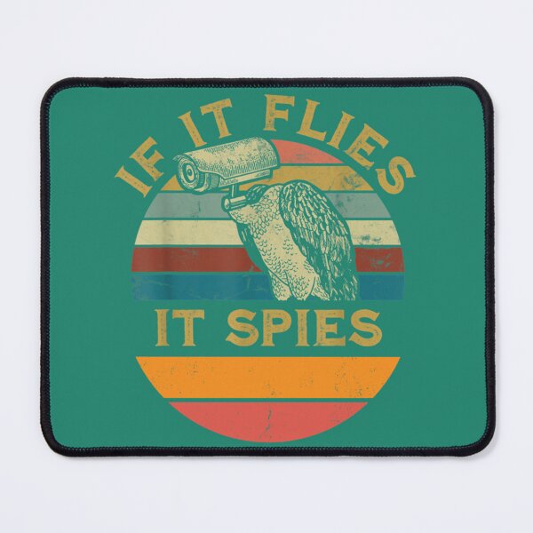 Item preview, Vintage if It Flies It Spies Funny Meme Bird Retro sunset designed and sold by TuXiangZi.