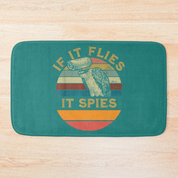 Item preview, Vintage if It Flies It Spies Funny Meme Bird Retro sunset    designed and sold by TuXiangZi.