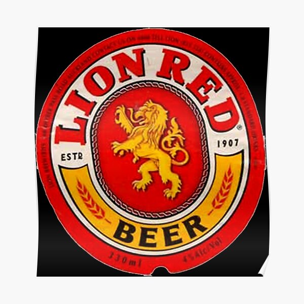 “LION BEER LOGO” Poster for Sale by andrewaris | Redbubble