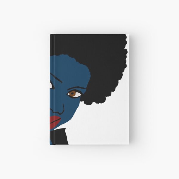 Beautiful Love Your Afro Black Brown Eyes Red Lips Hardcover Journal