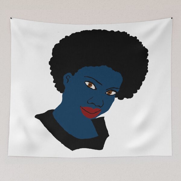 Item preview, Beautiful Love Your Afro Black Brown Eyes Red Lips designed and sold by EllenDaisyShop.