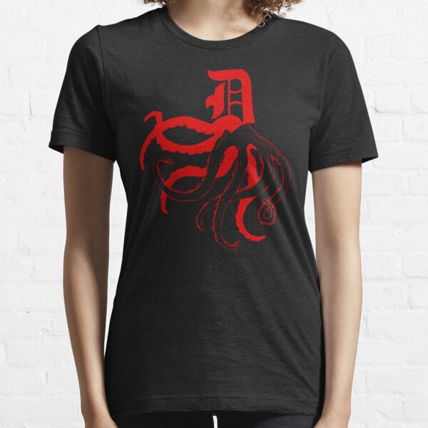 Detroit Red Wings-Inspired Octopus Vintage Red Short Sleeve T-Shirt