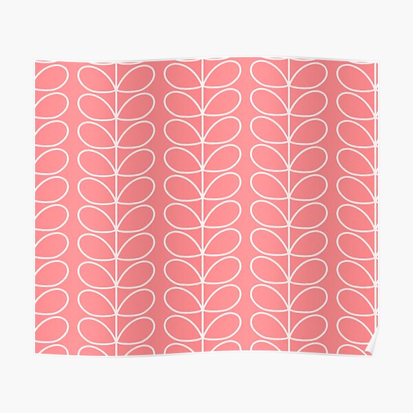 Orla Kiely Pink Stem Multi Stem Pattern Orla Kiely Poster For Sale