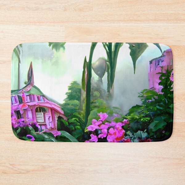 Item preview, Pink tropical city designed and sold by Liminal-Breath.